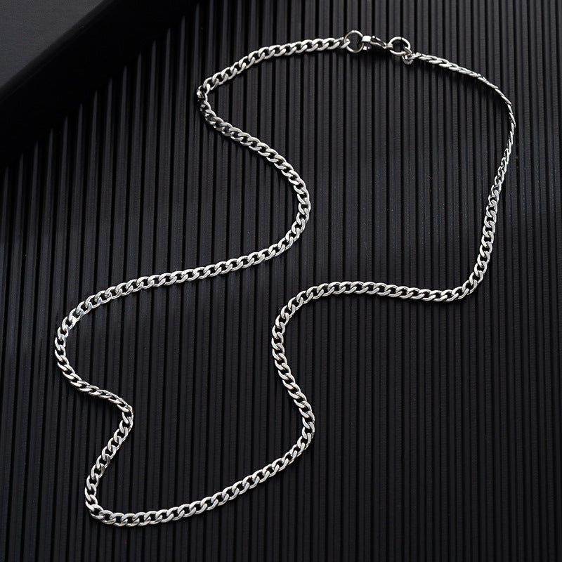 Titanium steel sweater chain men's necklace