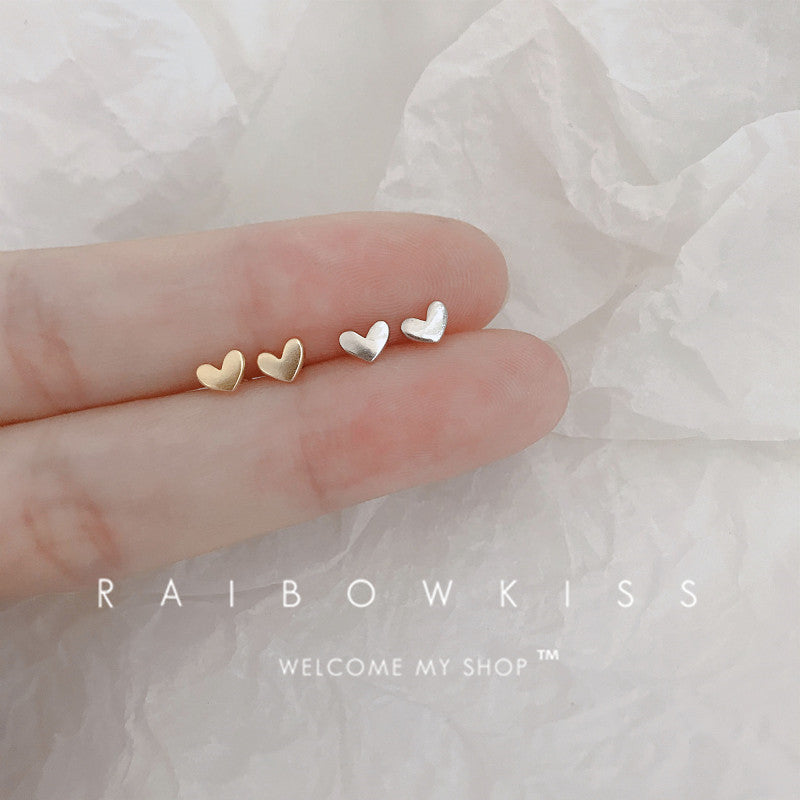 Pendientes de botón de amor para mujer, accesorios de joyería para las orejas con forma de corazón de melocotón 