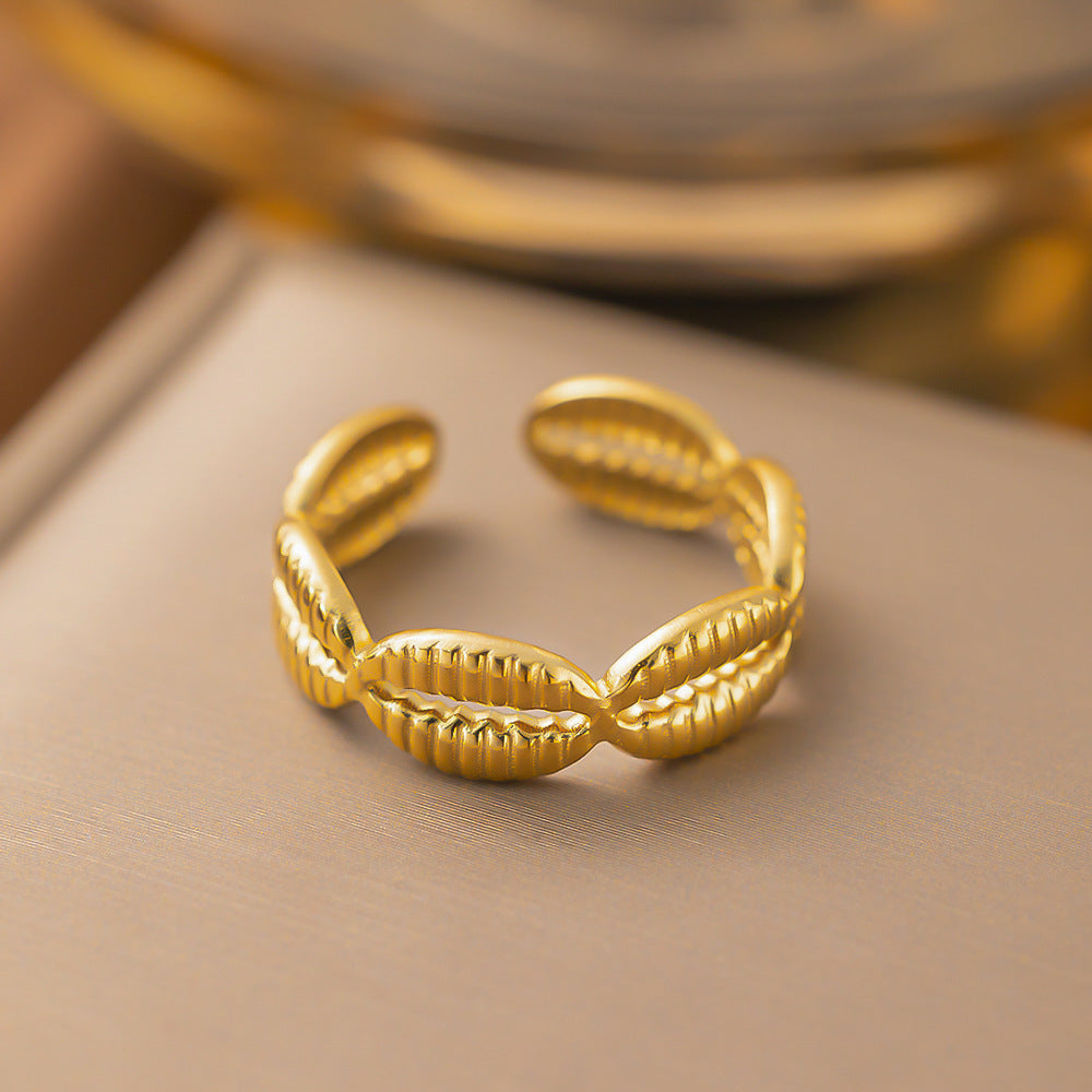 Wholesale Jewelry Simple Style Solid Color Titanium Steel Plating Rings