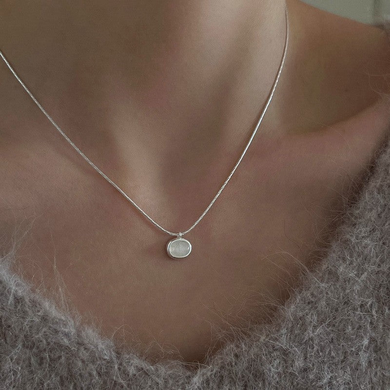 Collar versátil de perlas para mujer, cadena de clavícula que no se decolora, joyería 