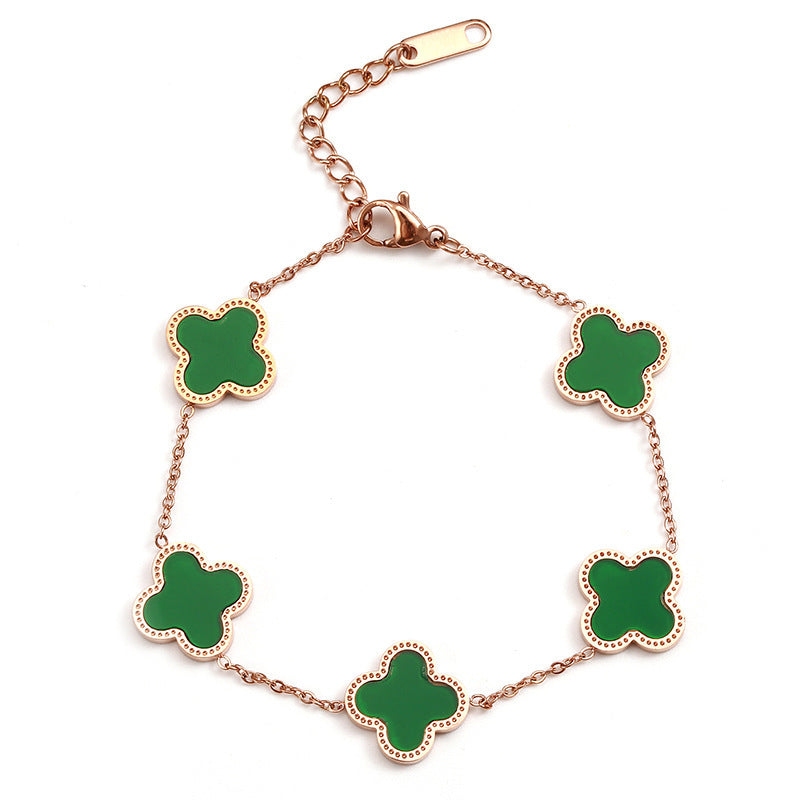 Pulsera de acero de titanio para mujer, pulsera sencilla, joyería 