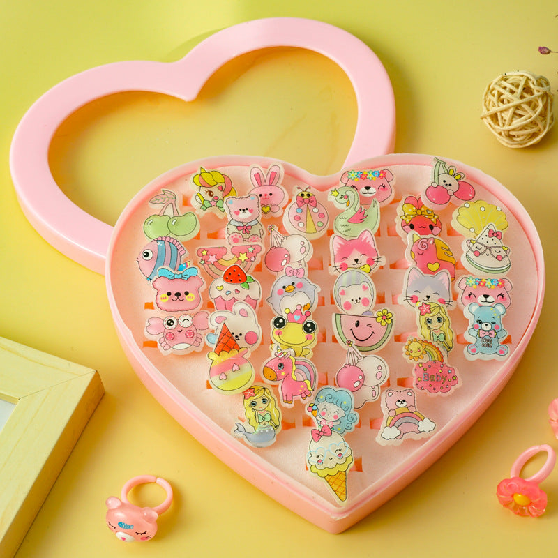 Children's Ring Girls Princess Jewelry Cartoon Small Ring
