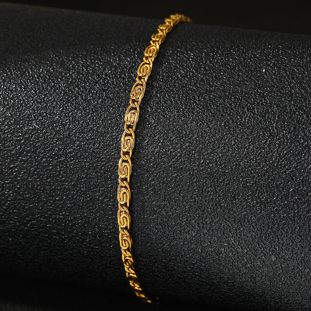 Basic Modern Style Classic Style Geometric Solid Color 304 Stainless Steel Stainless Steel Bracelets In Bulk