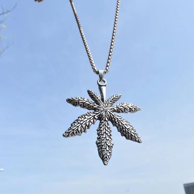Collar de acero de titanio con colgante de hip hop para hombre 