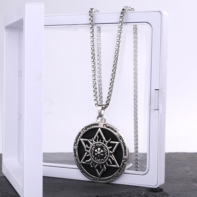 Titanium steel necklace men's hip hop street alloy pendant