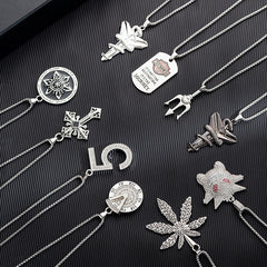 Titanium steel sweater chain men's necklace