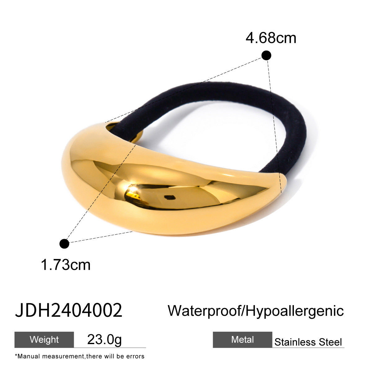 Women's Casual Style Solid Color 304 Stainless Steel Hair Tie