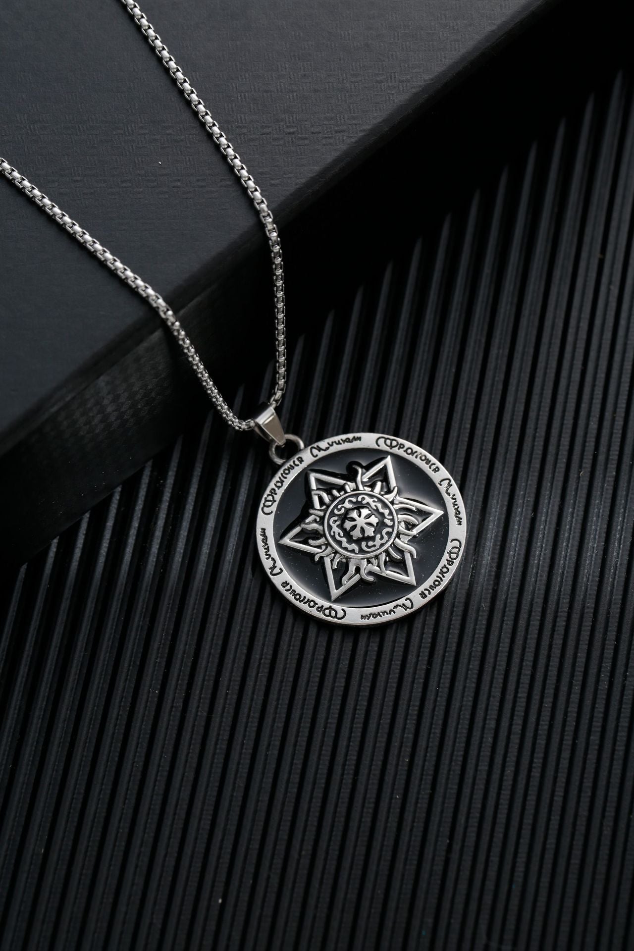 Titanium steel sweater chain men's necklace