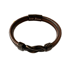 Pulsera de acero inoxidable Pulsera de cuero Pulsera magnética para hombre 