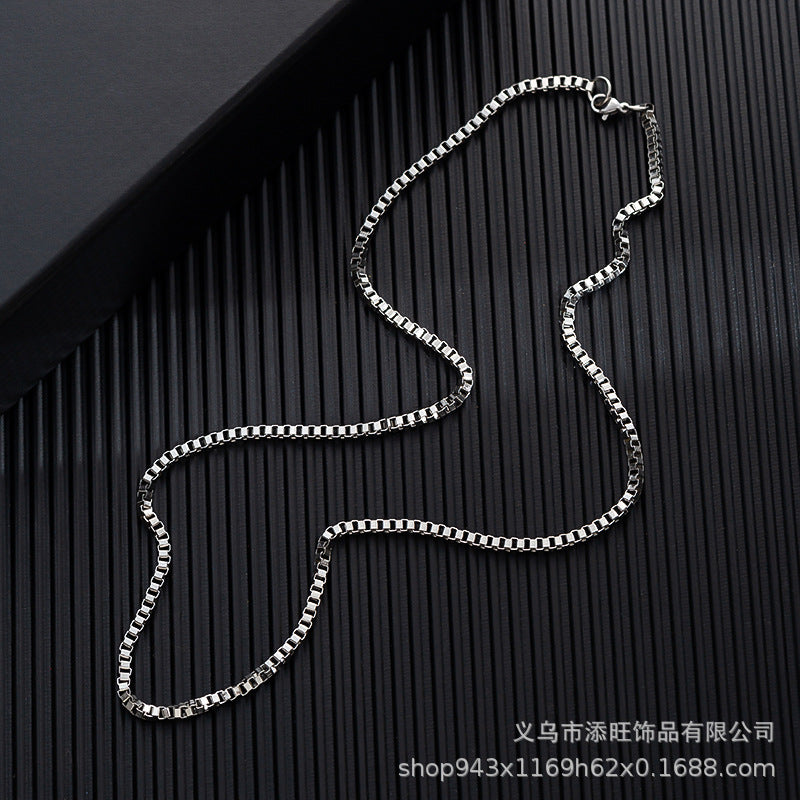 Titanium steel sweater chain men's necklace