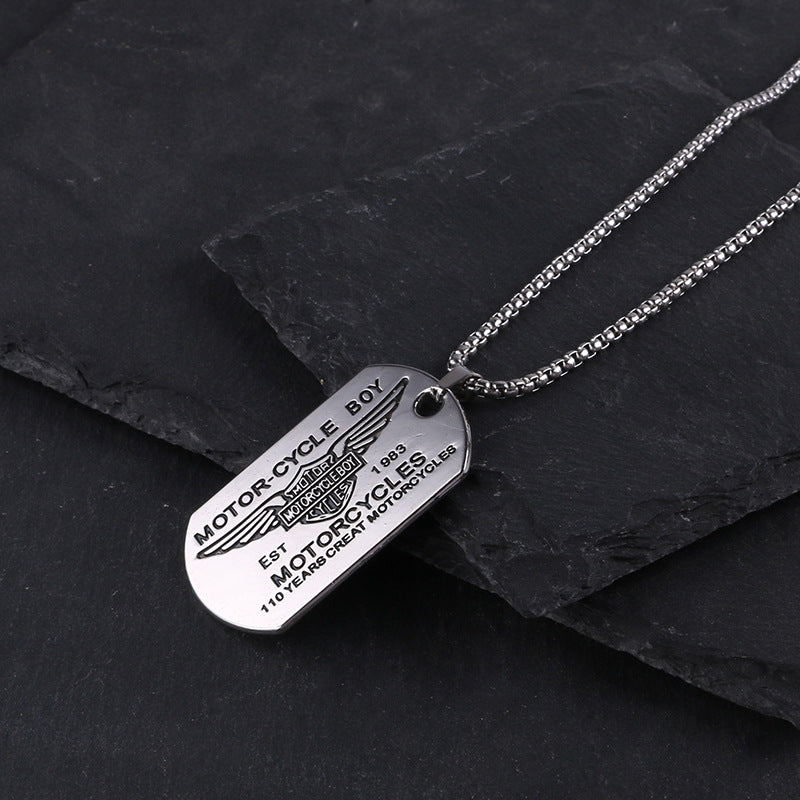 Titanium steel necklace men's hip hop street alloy pendant