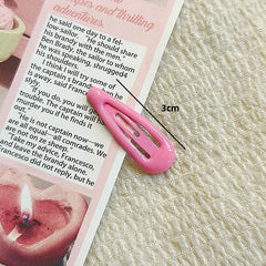 Horquilla con forma de gota de agua de 3 cm con clip BB de color macarrón 