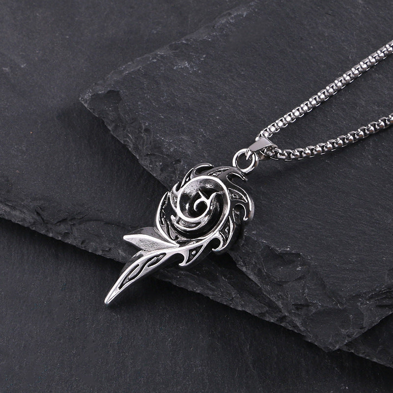 Titanium steel necklace men's hip hop street alloy pendant
