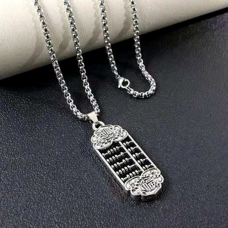 Collar de acero de titanio con colgante de hip hop para hombre 
