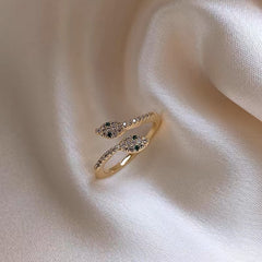 Anillo de serpiente espiritual, anillo de dedo índice personalizado, joyería 