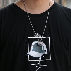 Titanium steel necklace men's hip hop street alloy pendant
