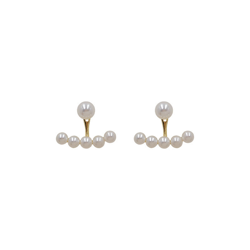 1 Pair Sweet IG Style Geometric Heart Shape Butterfly Inlay Alloy Rhinestones Pearl Drop Earrings Ear Studs