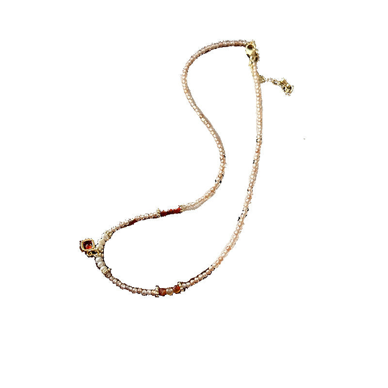 Accesorios para collar de cuentas de piedra natural y perla Accesorios para collar de clavícula 