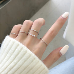 Juego de anillos para el dedo índice femenino, accesorios para anillos 