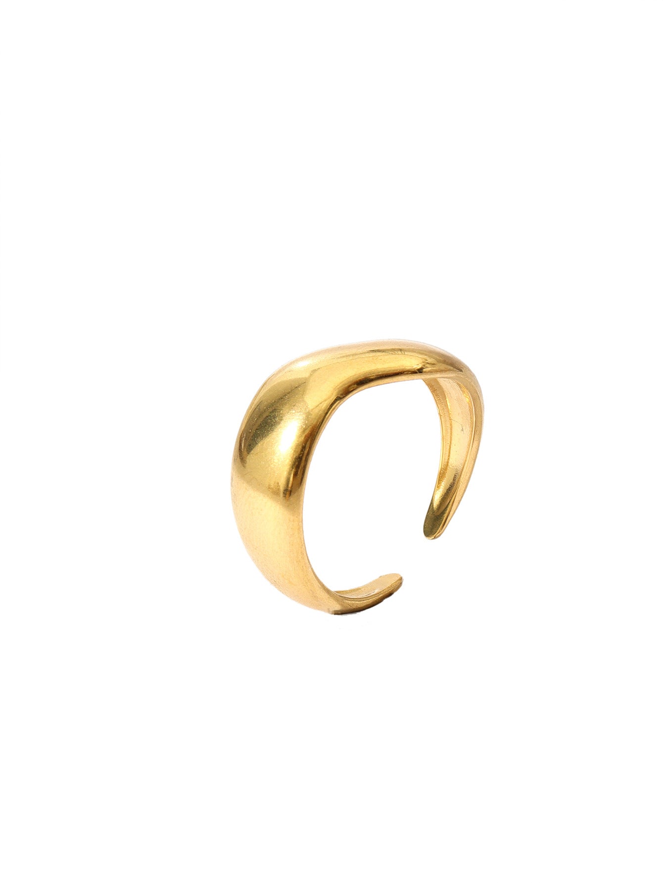 Anillos abiertos chapados en acero inoxidable 304 con diseño floral retro al por mayor 