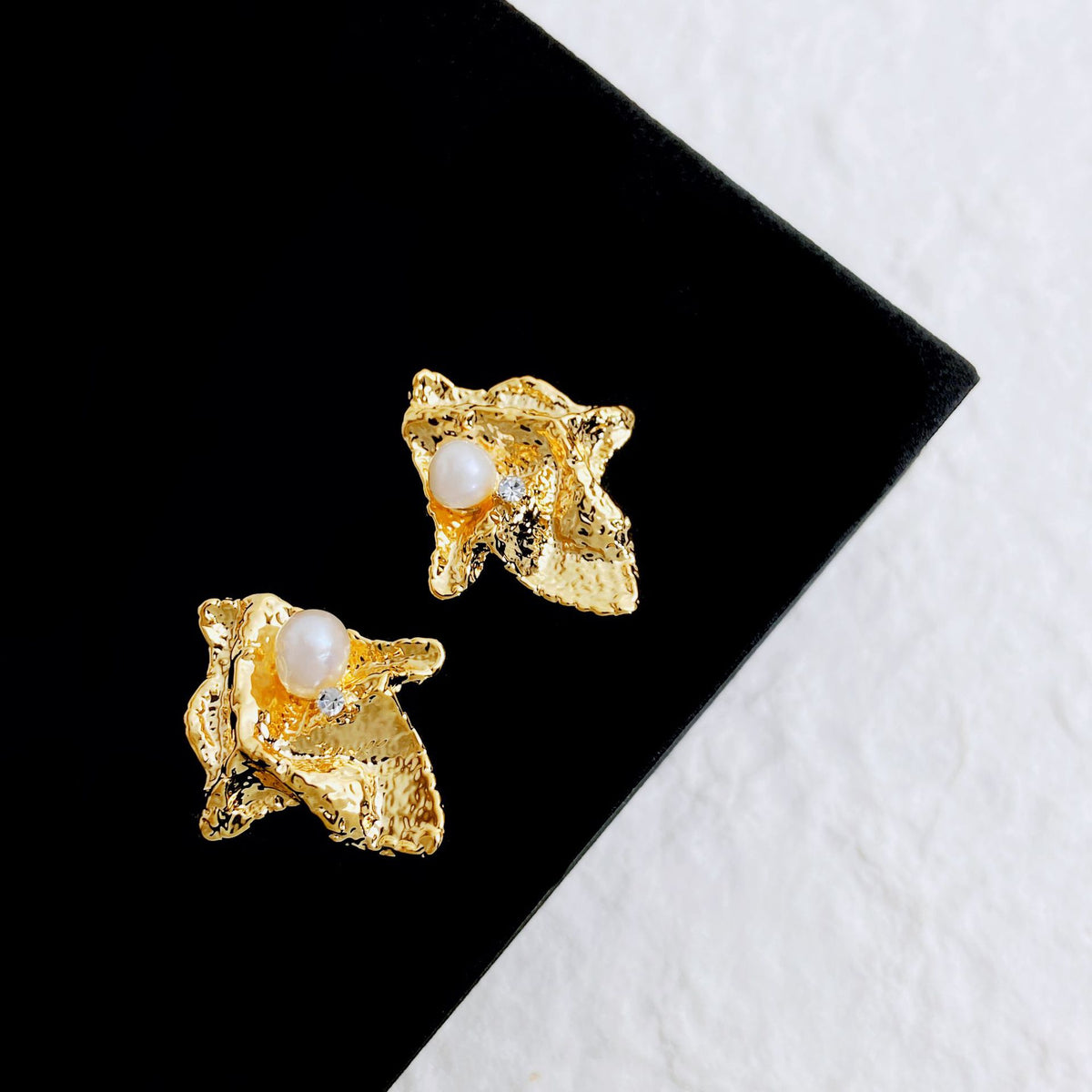 Pendientes de perla natural con forma geométrica irregular, pendientes de aguja de plata s925 para mujer 