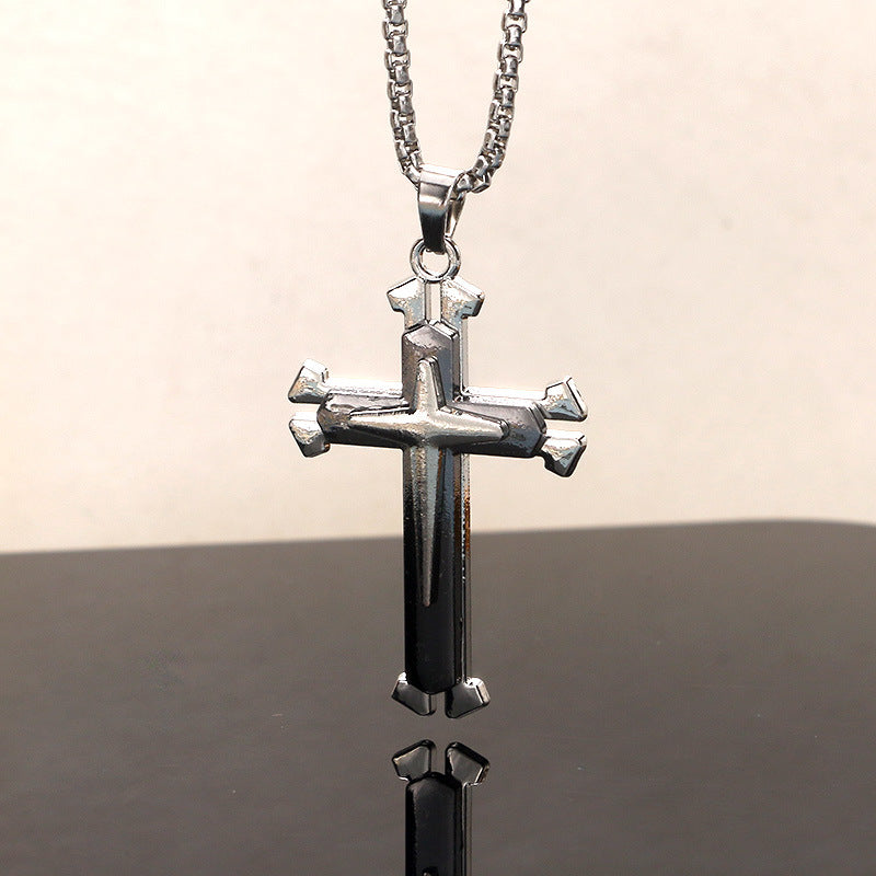 Titanium steel necklace men's hip hop street alloy pendant