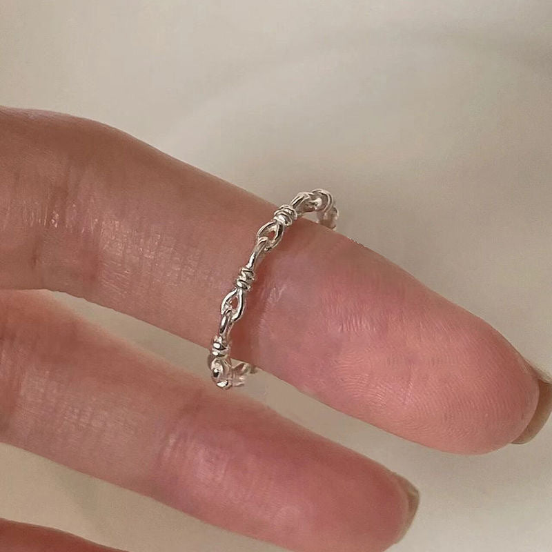 Anillo de circonita hembra apertura ajustable 