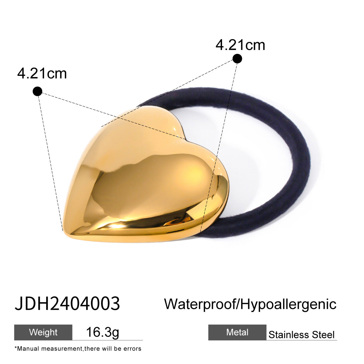 Women's Casual Style Solid Color 304 Stainless Steel Hair Tie
