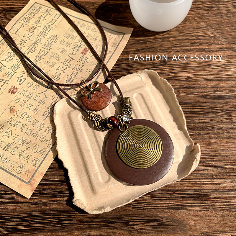 Collar de plumas vintage para mujer, cadena de clavícula con cuentas apiladas, accesorios bohemios 