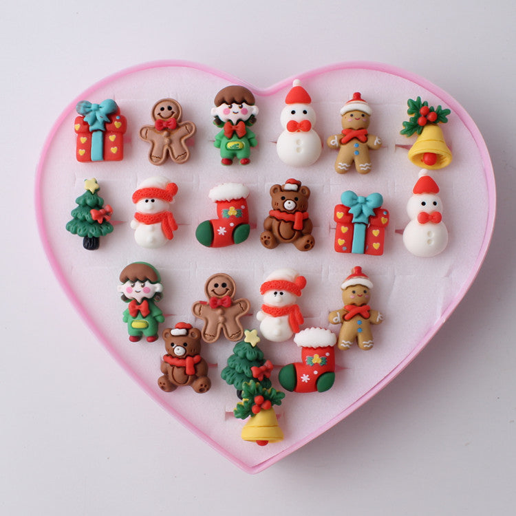 Versión de joyería para niños, linda niña, fruta, personaje de dibujos animados, anillo mixto, venta directa de fábrica de Yiwu 