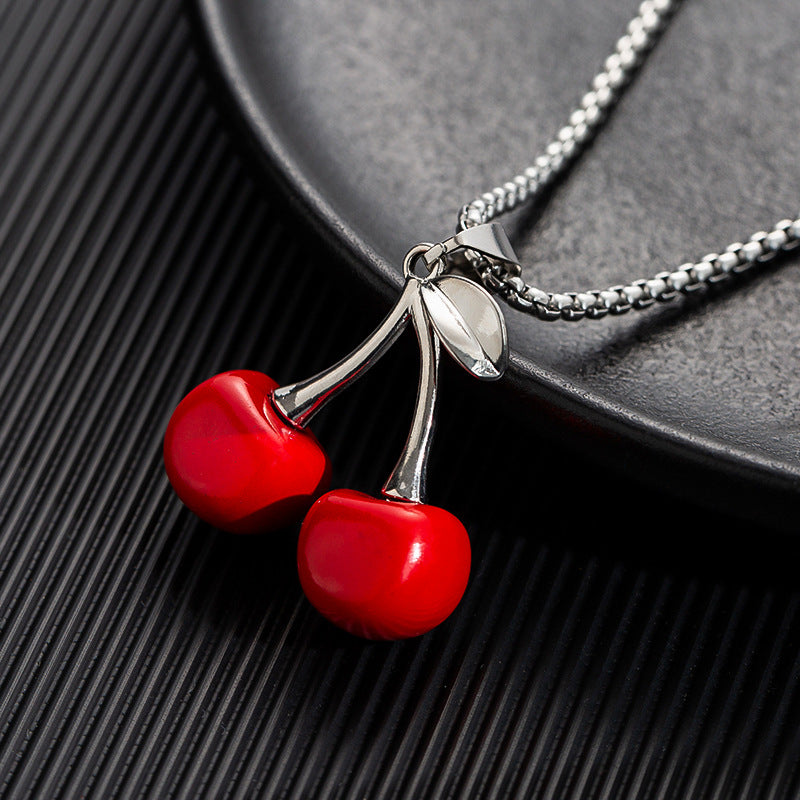 Titanium steel sweater chain men's necklace