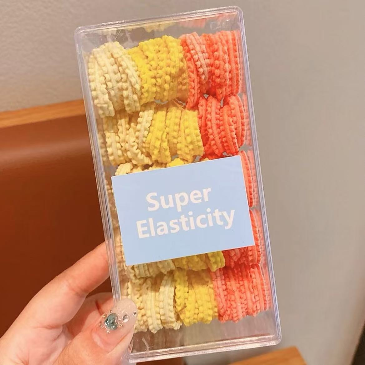 Banda de goma para bebés, banda para el cabello con forma de pulgar, diadema de cola de caballo para niñas 