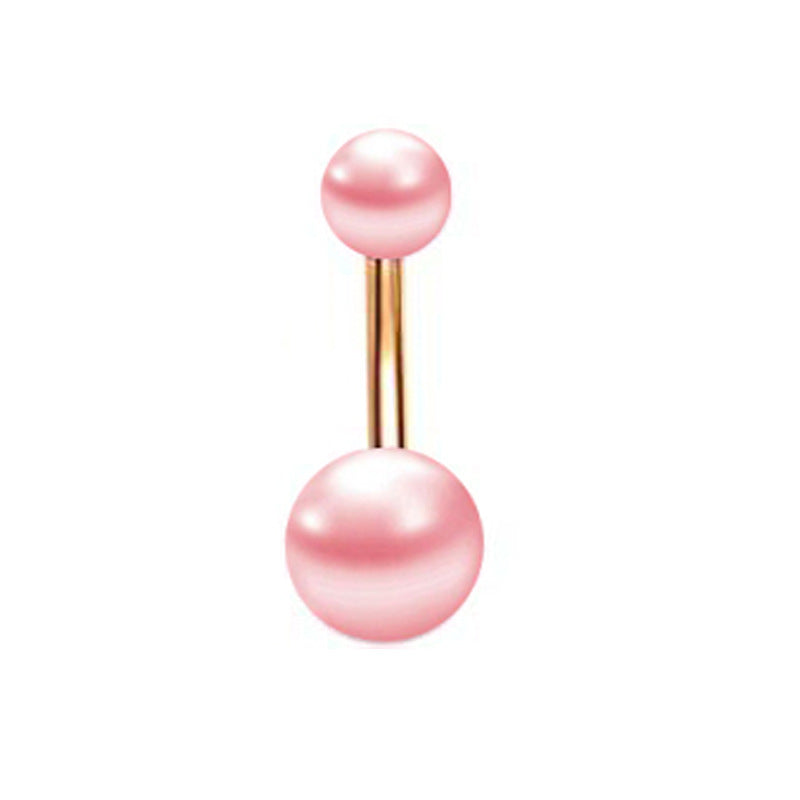 Piercing de acero inoxidable para el cuerpo, con circonitas, para el ombligo