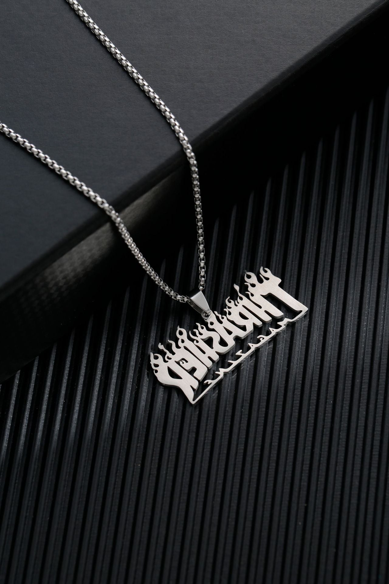 Titanium steel sweater chain men's necklace