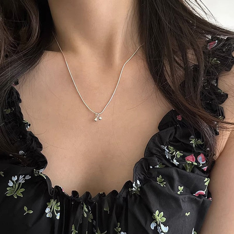 Collar versátil de perlas para mujer, cadena de clavícula que no se decolora, joyería 