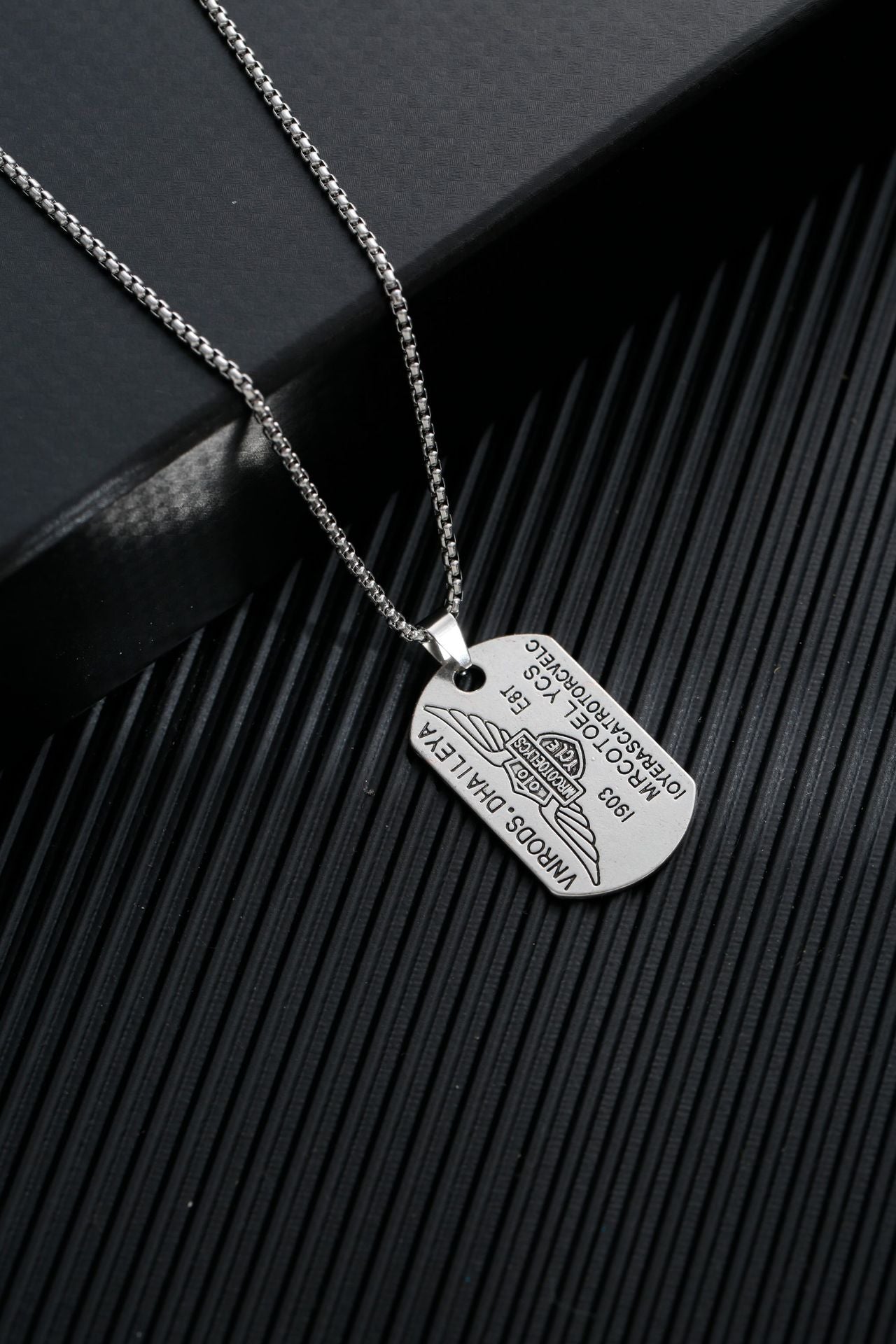 Titanium steel sweater chain men's necklace