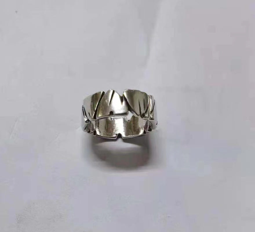 Anillo de plata abierto para hombre y mujer 