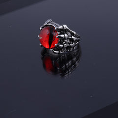 Anillo de ojo de garra de águila con garra de dragón Anillo abierto de ojo de diablo 