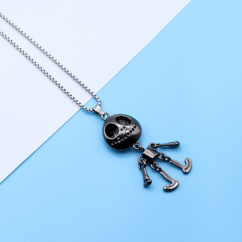 Collar de acero de titanio con colgante de hip hop para hombre 