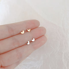 Pendientes de botón de amor para mujer, accesorios de joyería para las orejas con forma de corazón de melocotón 