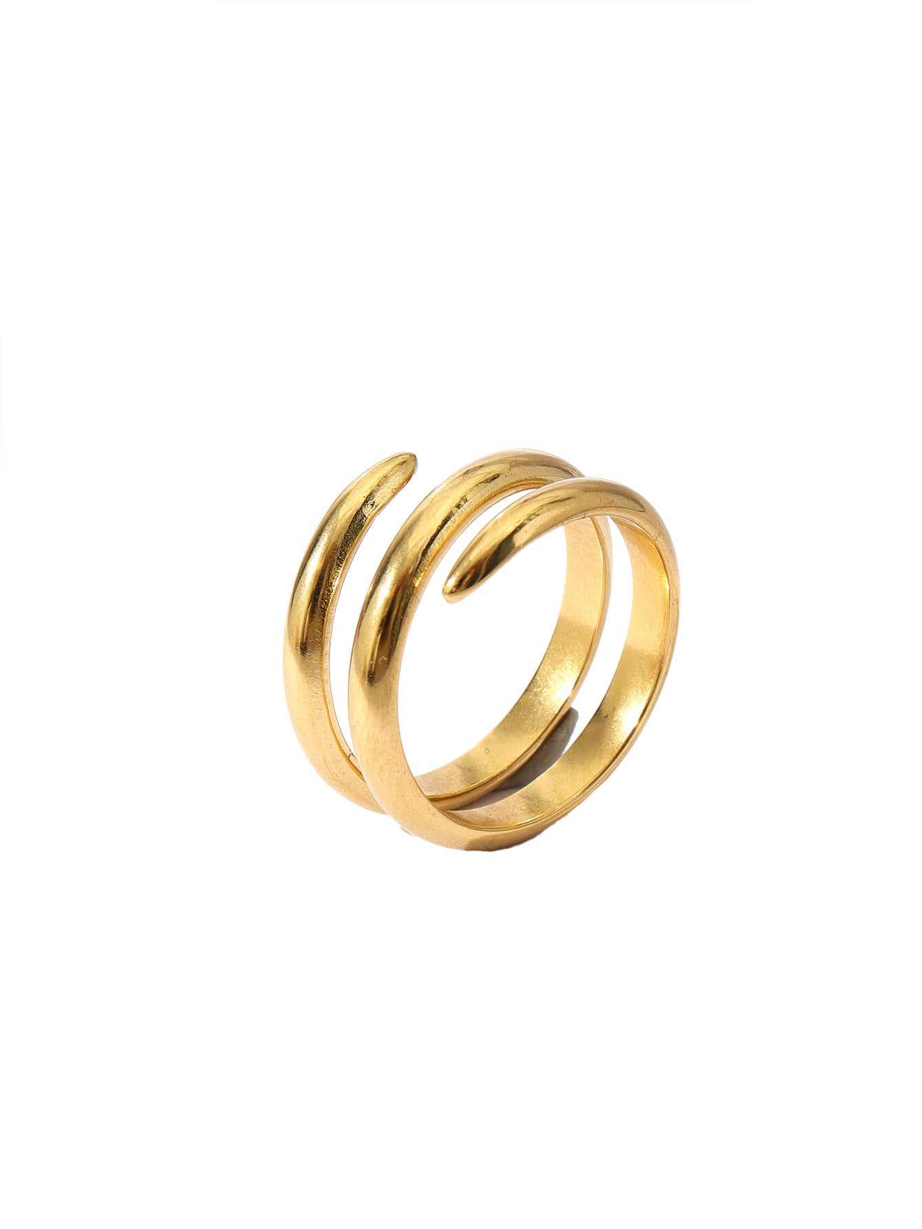 Anillos abiertos chapados en acero inoxidable 304 con diseño floral retro al por mayor 