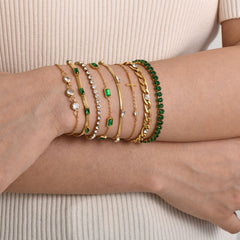 Heart Shape Titanium Steel Rhinestones Bracelets