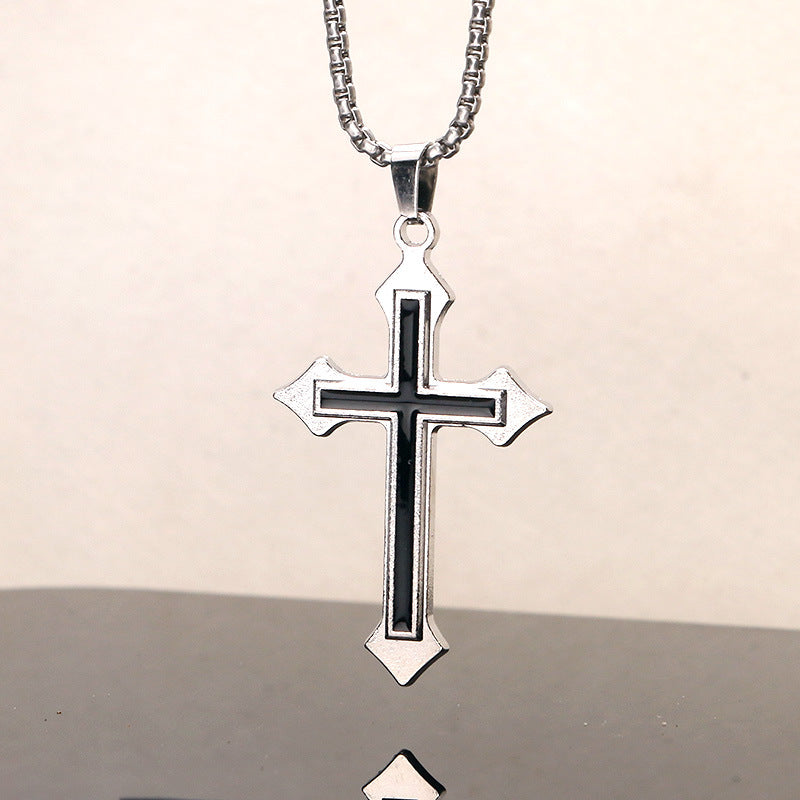 Titanium steel necklace men's hip hop street alloy pendant