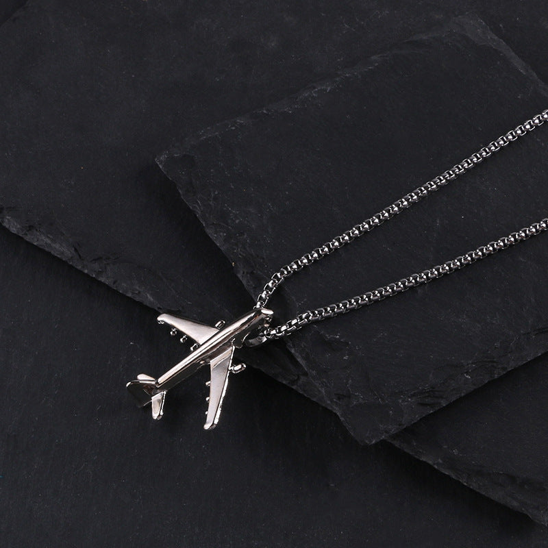 Titanium steel necklace men's hip hop street alloy pendant