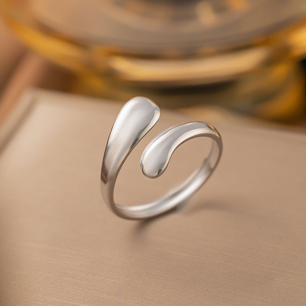 Wholesale Jewelry Simple Style Solid Color Titanium Steel Plating Rings