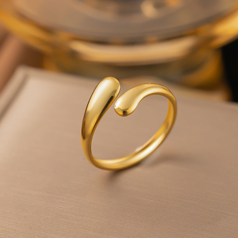 Wholesale Jewelry Simple Style Solid Color Titanium Steel Plating Rings