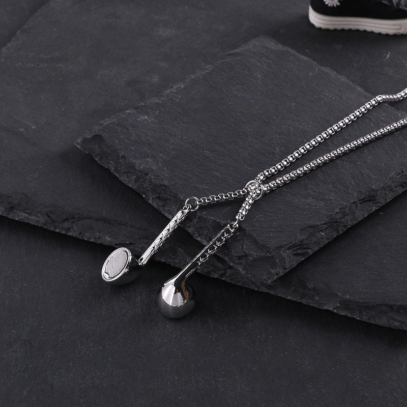 Titanium steel necklace men's hip hop street alloy pendant