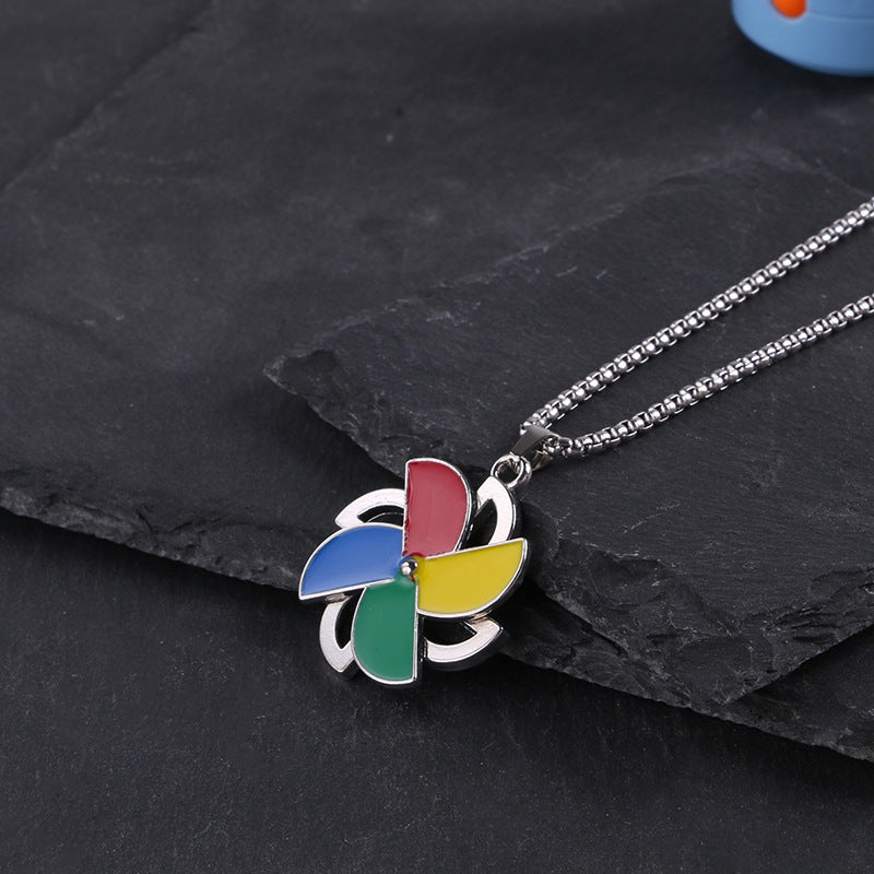 Titanium steel necklace men's hip hop street alloy pendant