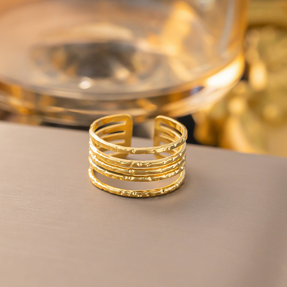Wholesale Jewelry Simple Style Solid Color Titanium Steel Plating Rings