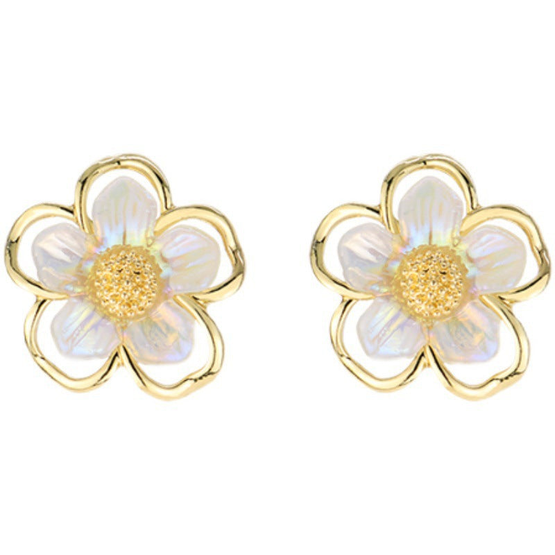 1 Pair Sweet IG Style Geometric Heart Shape Butterfly Inlay Alloy Rhinestones Pearl Drop Earrings Ear Studs